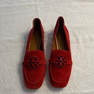 Tory Burch Red Suede loafers